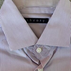 Theory Men's Lavender Striped Dress Shirt